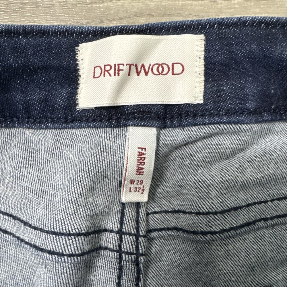 DRIFTWOOD Farrah Flare Denim Jeans Bow Patchwork Applique Dark Wash sz 29 - Picture 5 of 8